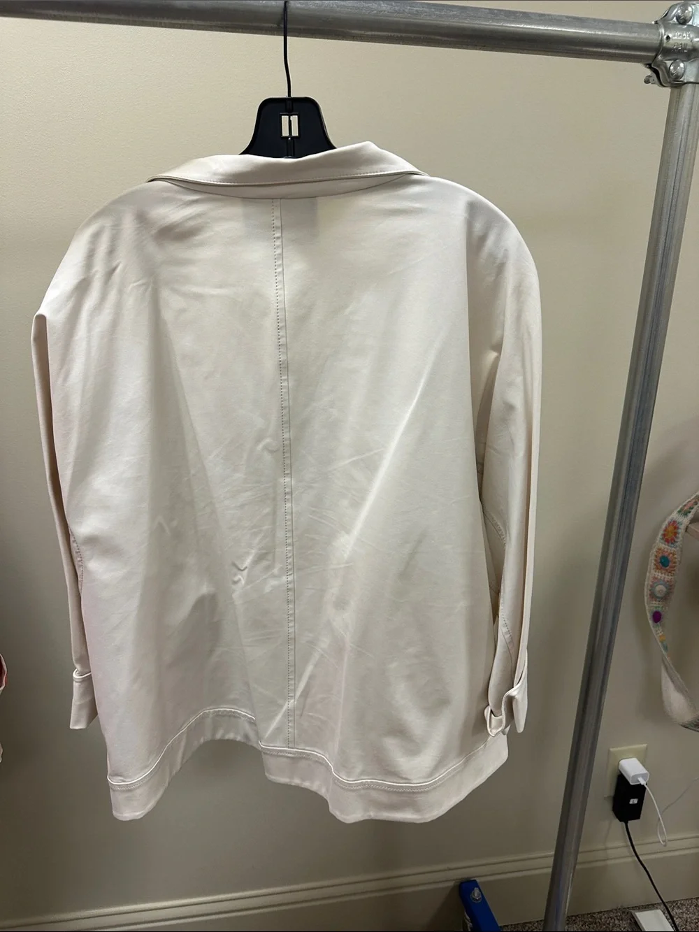 Lafayette 148 New York Off-White Utility Zip Jacket
